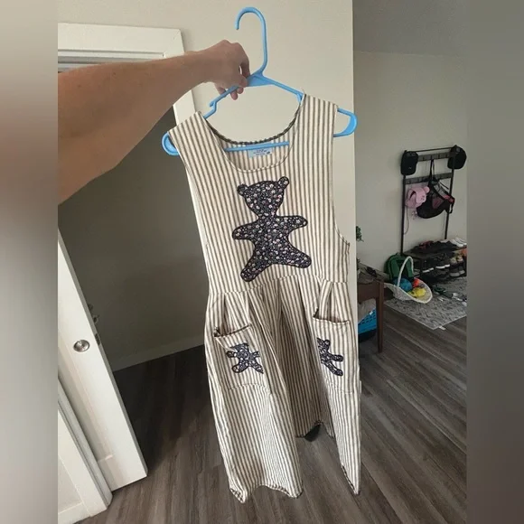 Vintage OOAK Pinafore Patchwork Dress Sz XS/S - Picture 4 of 14